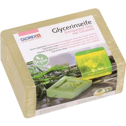 Glycerine Eco-Casting Zeep "Olijfolie", Transparant - 500 g
