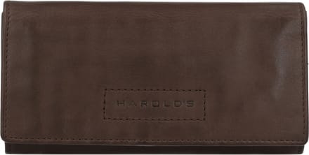 Harold's Lederen portefeuille 19 cm - Dames - Horizontaal - braun