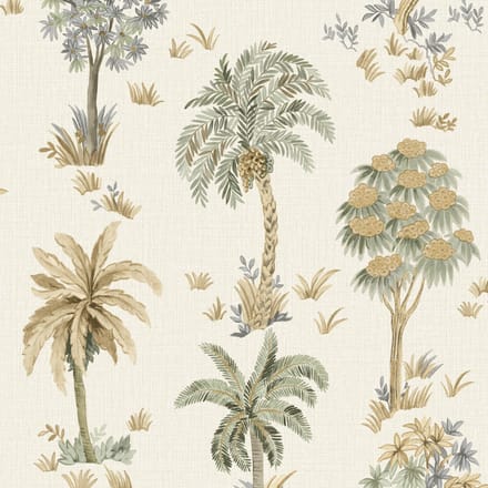 Zambaiti Vinylbehang Z70706 - Marrakesh - Botanisch Wit - 53cm x 10.05m