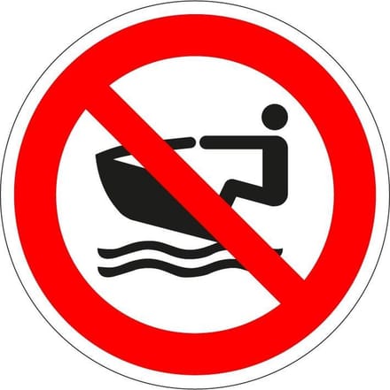 Waterscooters verboden bord - kunststof - P057 150 mm