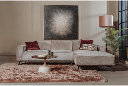 Tower Living Leeds 2 5-AL + Chaise R - Touch 04 Taupe