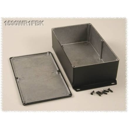 Hammond Electronics 1590WR1FBK Universele behuizing 192 x 111 x 61 Aluminium Zwart 1 stuk(s)