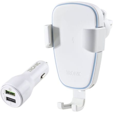 TRONIC Telefoonhouder auto met QI-lader (Wit)