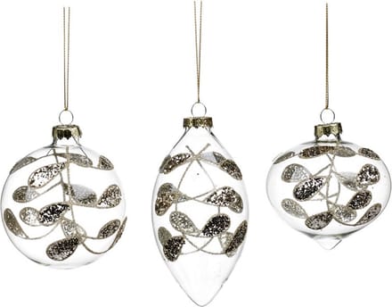 Goodwill Kerstbal Glas Goud D 8 cm Voordeelass. Per 3 Stuks