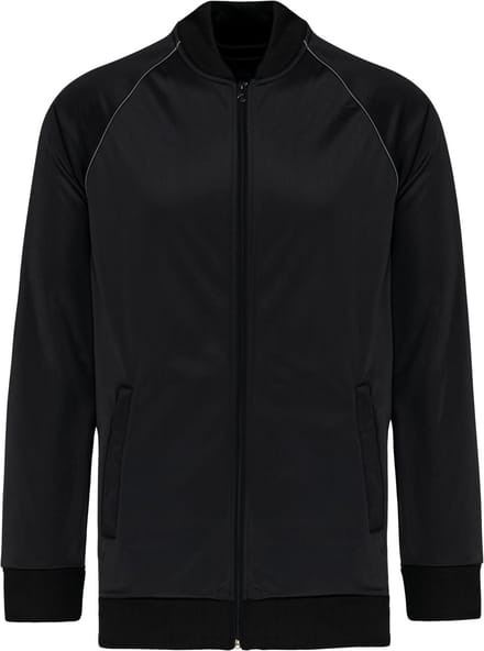 PROACT® Unisex trainingsjas met rits en biesje PA384 - Black - M