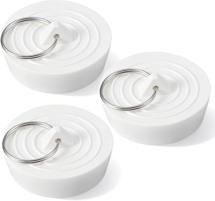 Badstop Set - Douche Afvoerplug - Water Dicht Maken - Effectieve Afdichting - 3 Stuks - Wit