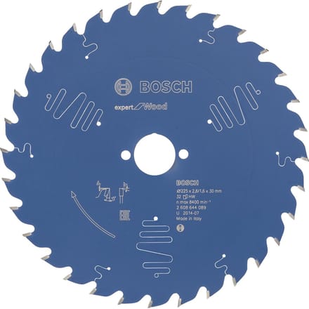 Bosch Cirkelzaagblad expert for Wood 225x30x2.6/1.6x32 T