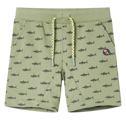 vidaXL Kindershorts met trekkoord 128 lichtkaki