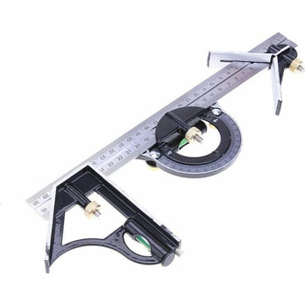 3-in-1 liniaalgereedschap Multifunctionele vierkante hoekzoeker houtbewerkingsset 3 in 1 gray