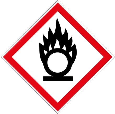 GHS03 oxiderende stoffen bord | gecoat dibond materiaal | 30 x 30 cm