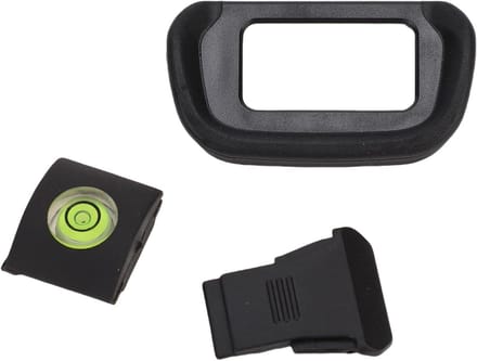 Camera Oogschelp - Zoeker Accessoire - Lange Opnames - Ingebouwde Waterpas - 12 x 7 x 1 cm - Zwart