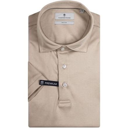 Thomas Maine Polo Luxury Supima Cotton Uni Interlock Kitt / male