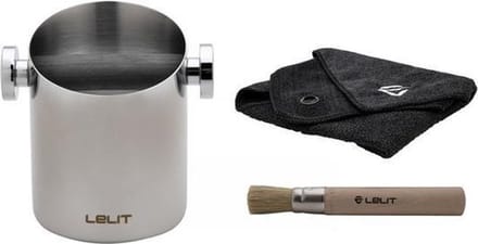 Lelit - PLA360S Knock box with brush and cloth - Uitklopbak met borstel en doekje