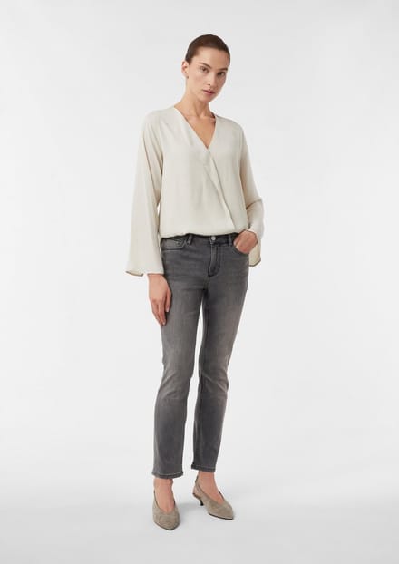 Slim Fit Stretch Jeans Met Middelhoge Taille Dames COMMA