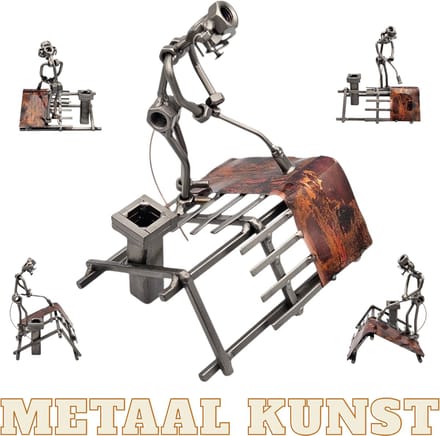 Dakdekker-metaal beeld-metaal kunst-dak vilt-uniek-het best cadeau-sinterklas gift-kerst-geschenk