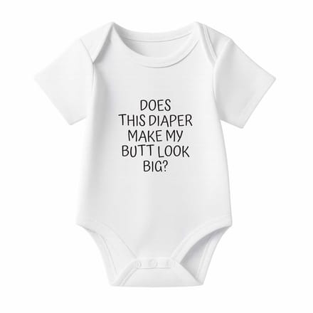 Romper Does this diaper make my butt look big? - wit - korte mouw