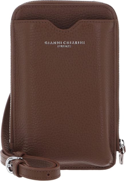 GIANNI CHIARINI Leren Telefoontasje Dollaro Smartphone Case Castoro Bruine