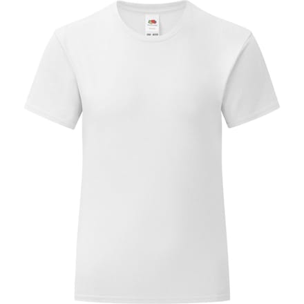Fruit of the Loom Meisjes Iconisch T-Shirt (Wit)