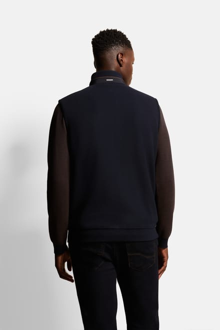 Bugatti Herren Vest met kruissteek