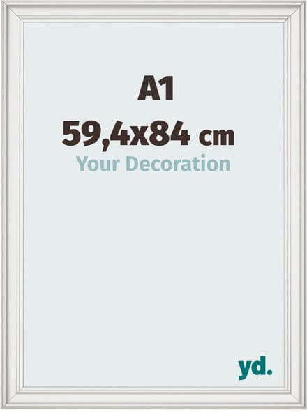 Your Decoration - Fotolijst A1 59,4x84 cm - MDF - Wit Geveegd - Lazio