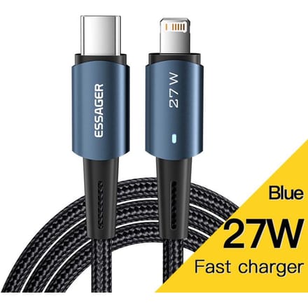 Essager Usb Type C Kabel Voor Iphone 12 13 14 Pro Max Mini Xs Xr X 8 Ipad Macbook Pd 20W Snel Opladen Lader Bliksem Draad Koord