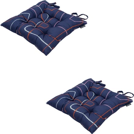 Madison - Zitkussen - Universeel - 2 stuks - 46 x 46 cm - Joah Indigo - Tuin - Toscane