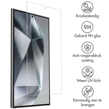 Accezz Screen Protector - Geschikt voor Samsung Galaxy S24 Ultra - Gehard Glas Screenprotector