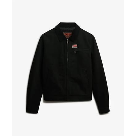 Superdry Cord Collar Quilt Ranch Jas Zwart L Vrouw