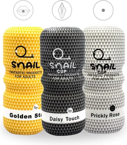 Snail combi pakket masturbator anaal+vaginaal+oraal Penis stimulator