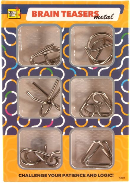 Set metalen hersenkrakers 6 spellen - UNI