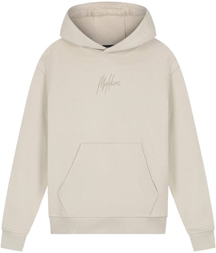 Malelions striped signature hoodie in de kleur ecru.