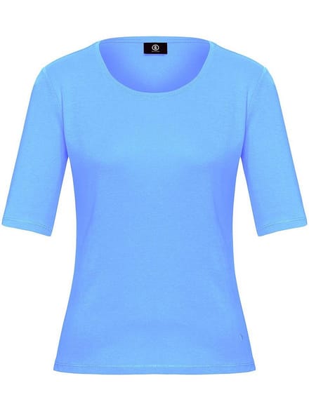 Shirt ronde hals model Velvet Van Bogner blauw
