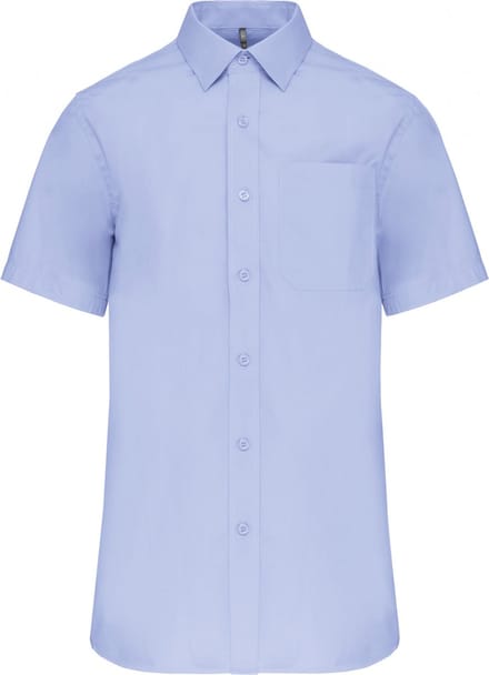 Kariban Heren poplin overhemd korte mouwen K543 - Bright Sky - M