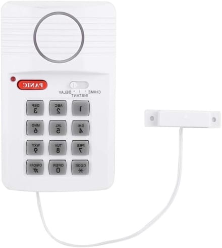Deuralarm Systeem - Beveiligingstoetsenbord - Extra Veiligheid - Drie Instellingen - 13x8x3.5 cm - Wit