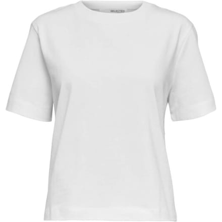 boxy fit T-shirt van katoen- en viscosemix model 'ESSENTIAL'