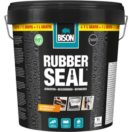 Bison Rubber Seal - Zwart - Waterdicht - 5l