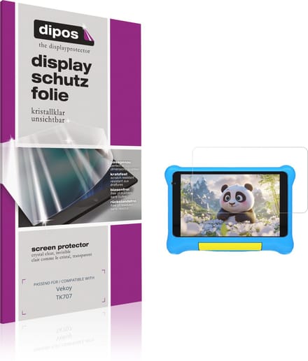 dipos – 2x Beschermfolie geschikt voor Vekoy TK707 | Krasbestendige & heldere Screenprotector Ultra-Thin