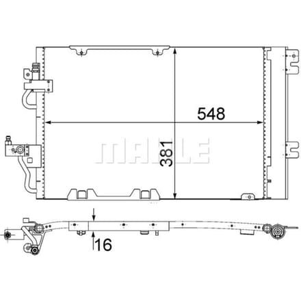 Condensator, airconditioning MAHLE AC 378 000S