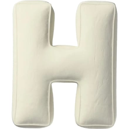 Kussen letter h Yellow Tipi Posh Velvet