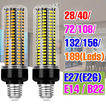LED E27/E26 Maïs Gloeilamp E14 Plafondlamp B22 Kroonluchter Lampen AC 85-265V Geen Flikkering Balkon Thuis Woonkamer Koud/Warm Wit