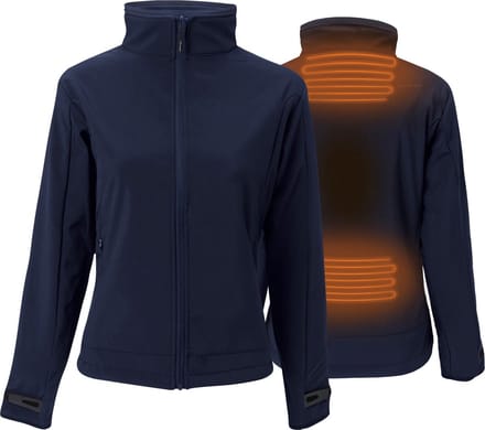 Verwarmde Softshell Jas - Slim Fit voor dames - Met extra warme fleecevoering - Rapid power technologie - blauw