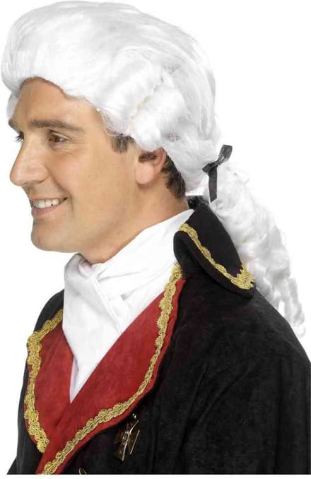 Witte barokpruik voor volwassenen - Verkleedpruik - One size