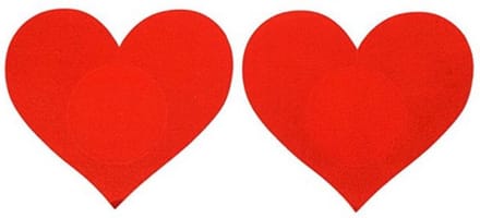Nipplesticker - Burlesque Tepelplakkers - Hartje Vorm - Tepelbedekking - Rood