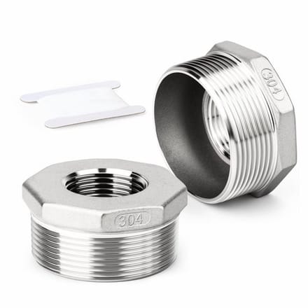 Dailygoody - Verloopstuk - 1/2" naar 3/8" - Roestvrij staal
