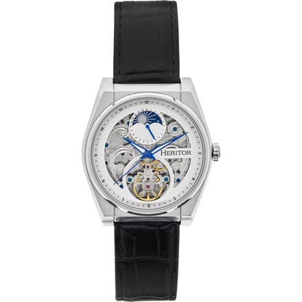 Heritor Automatic Daxton Skeleton Horloge - Zwart/Wit