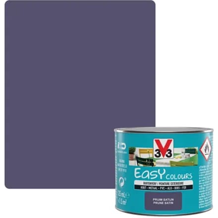 V33 Lak Easy Colours - Pruim - Zijdeglans 0.125l