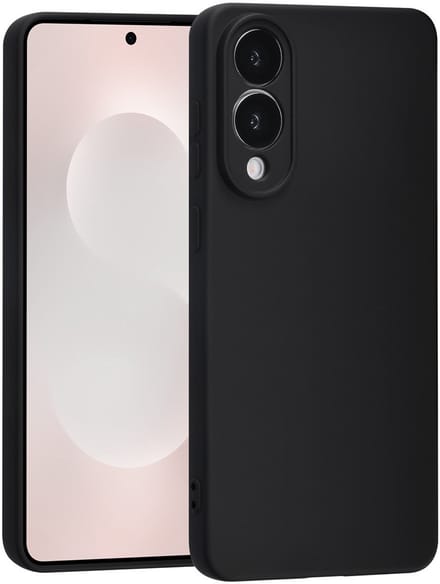 TUNIQ Back cover voor Galaxy S25 Edge - Minimalistisch Design - Antislip Grip - Zwart