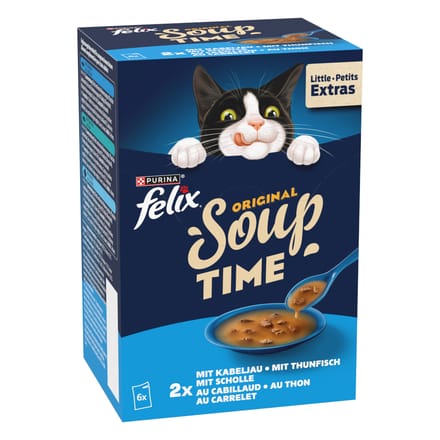 6x48g Soup Smaakvariatie uit het Water Felix Kattensnacks