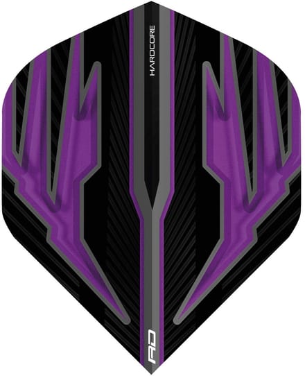 Red Dragon Hardcore Radical Black & Purple - Dart Flights