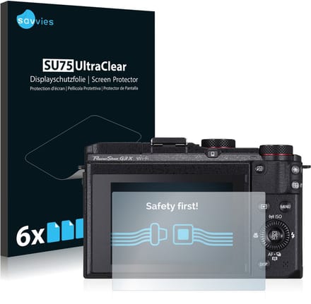 Savvies - Screenprotector voor Canon PowerShot G3 X - Folie Beschermfolie transparant 6 Stuks